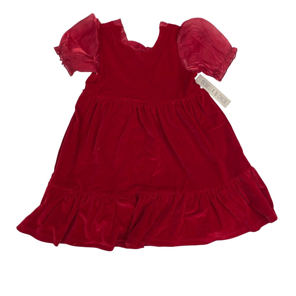 NWT Isobella & Chloe Size 3T Noella Organza Sleeve Velvet Dress